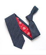 General Knot & Co. Textured Indigo Selvedge & 1940s Rose Necktie