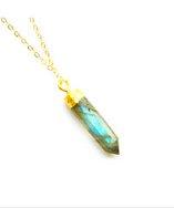 Jonesy Wood Designs Labradorite Dagger Mallory Necklace