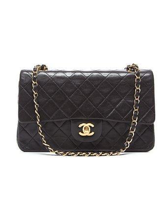 Chanel Pre-owned Chanel Black Lambskin Medium Quilted Flap Bag