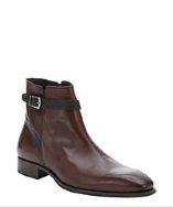 Mezlan Brown Leather Buckle Strap Ankle Boots