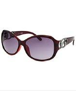 Guess Women's Butterfly Red Sunglasses Crystal Accents