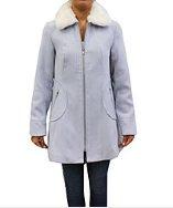 Coffeeshop A Line Fur-collar Coat