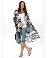 Patchington Floral Fringe Kimono Jacket