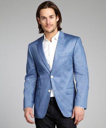 Tommy Hilfiger Blue Linen-cotton 'wilson' Two-button Blazer