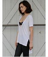 Daftbird Daftbrid Low Scoop Front Tuxedo Tee