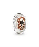 Bling Jewelry Bling Jewelry Glow In The Dark Skull Murano Bead Silver Fits Pandora