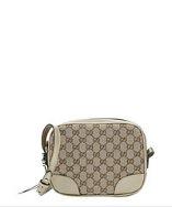 Gucci Beige And Gold Guccissima Canvas 'bree' Mini Shoulder Bag