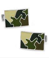 Ravi Ratan Palladium Woodland Camo Cufflinks