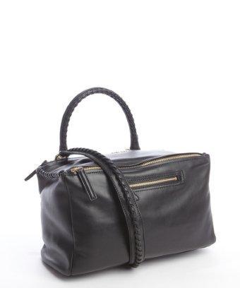 Givenchy Black Leather 'pandora' Boxy Convertible Satchel