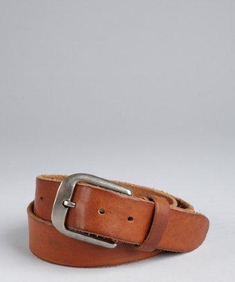 Berge Light Brown Burnished Leather Belt