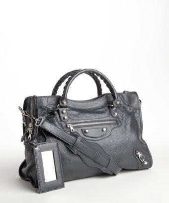 Balenciaga Anthracite Leather 'city' Convertible Satchel