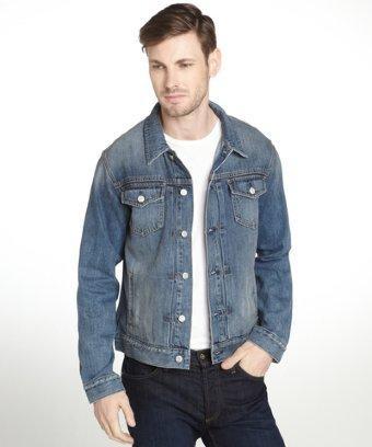 Paper Denim & Cloth Medium Blue 'arc' Denim Jacket