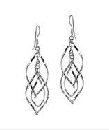 Aeravida Gracious Swirling Infinity .925 Steling Silver Earrings