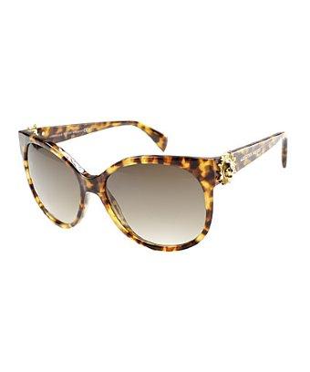 Alexander Mcqueen Alexander Mcqueen Am 4245/s 2ic Havana Plastic Sunglasses Brown Gradient Lens