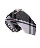 Skinny Tie Madness Skinny Tie Madness Men's Multi Color Plaid Tie With Tie Clip