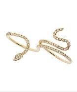 Pori 18k Yellow  Gold Plated Sterling Silver  Snake Double Ring
