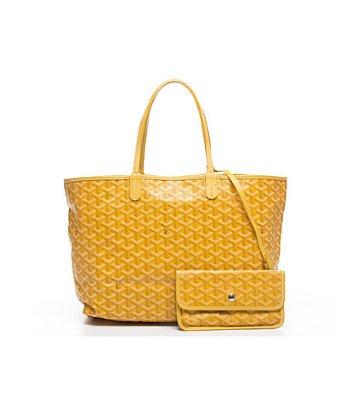 Goyard Pre-owned Goyard Yellow Monogram Coated Linen Saint Louis Pm Bag