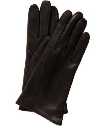 All Gloves Black Leather Cashmere Lined Gloves