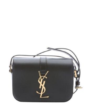 Saint Laurent Black Leather 'ysl' Logo Mini Crossbody Bag