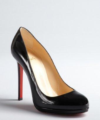 Christian Louboutin Black Patent Leather Platform 'neofilo 120' Pumps
