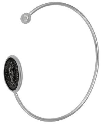 1884 Jewelry 1884 - Legacy Sterling Silver Bangle W/1 Medium Pius Coin