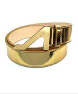 Apolinar Gold Patent Leather Gold Buckle