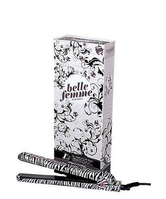 Bibasque Belle Femme 1.25 Platinum Zebra Ceramic Ionic Flat Iron