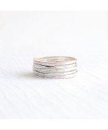 Olive Yew Stacked Rings - Silver