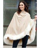 Donna Salyers' Fabulous-furs Fur Trimmed Cape