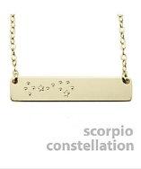 The Urban Smith Scorpio Constellation Nameplate Necklace
