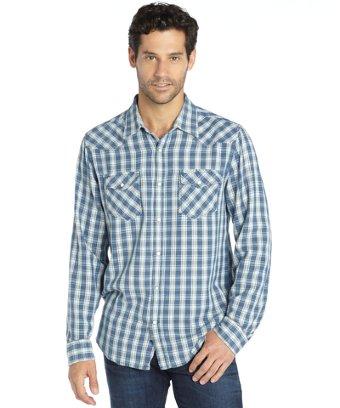 3rd & Army Blue Plaid Cotton 'amigo' Flannel Shirt