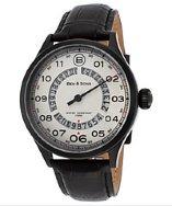 Ben Minkoff Arrow Black Genuine Leather White Dial Black Case