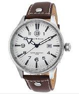 Ben Minkoff Ranger Brown Genuine Leather Silver-tone Dial