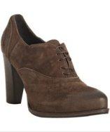 Alberto Fermani Brown Suede Lace-up Oxford Ankle Booties