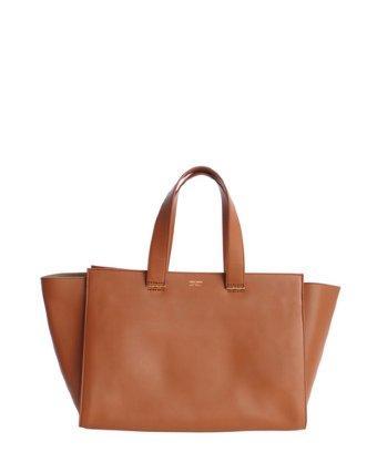 Armani Brown Leather Shopping Tote