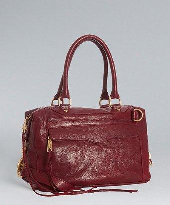 Rebecca Minkoff Blood Red Leather 'mab Mini' Convertible Satchel