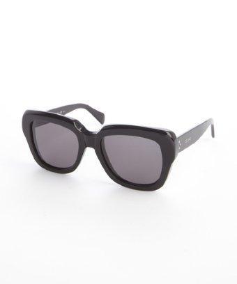 Celine Black Thick Square Framed Wayfarer Sunglasses