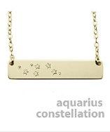 The Urban Smith Aquarius Constellation Nameplate Necklace