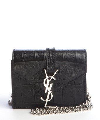 Saint Laurent Black Leather 'candi' Mini Crossbody Bag