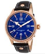 Ben Minkoff Ranger Black Genuine Leather Blue Dial