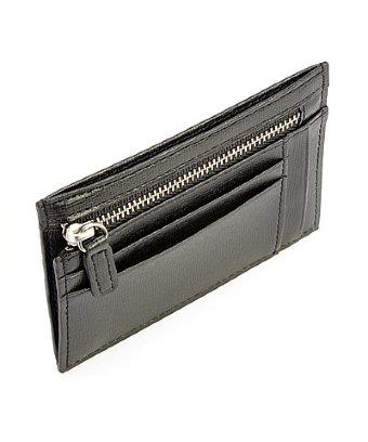 Royce Leather Rfid Blocking Slim Card Case Wallet In Italian Saffiano Leather