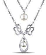 Julianna B White Freshwater Cultured Pearl 18in Necklace
