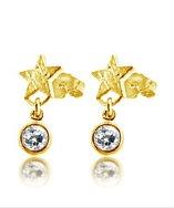 Belcho Stars With Cz Drops Stud Earrings