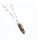 Jonesy Wood Designs Smokey Quartz Dagger Mallory Necklace