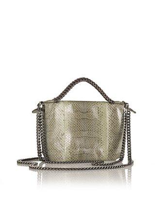 Nada Sawaya Bibi - Mini Snakeskin Crossbody - Opal