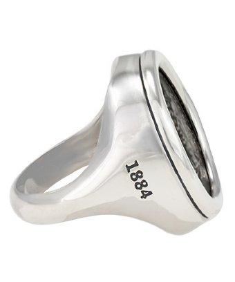 1884 Jewelry 1884 - Legacy Sterling Silver Medium Ring W/1 Pius Coin