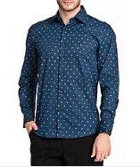 T.r. Premium Printed Long Sleeve Button Down Paisley Shirt