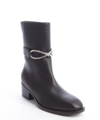 Balenciaga Black Slim Mid Leather Boot