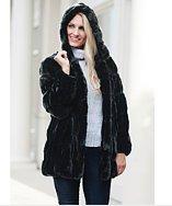Donna Salyers' Fabulous-furs Ruched Hooded Jacket
