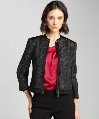 Elie Tahari Black And White 'pearson' Jacket